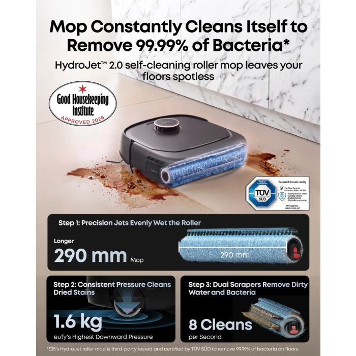Anker Eufy Omni E35 robotski sesalnik s samičistilno postajo, črn