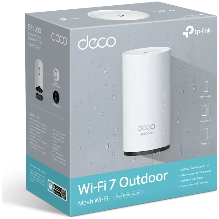 TP-Link Deco BE25 Outdoor BE3600 zunanja Mesh Wi-Fi 7 dostopna točka