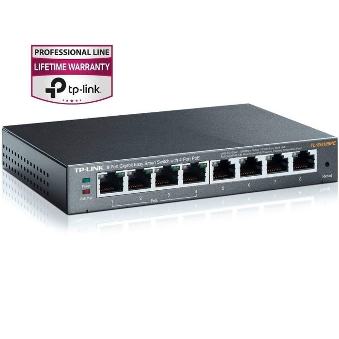 TP-Link 8-Portno Gigabit PoE Easy Smart Managed stikalo TP-Link 8-Portno Gigabit PoE Easy Smart Managed stikalo