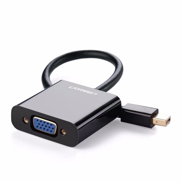 Ugreen Mini Display Port na VGA Converter črn 15cm - box Ugreen Mini Display Port na VGA Converter črn 15cm - box