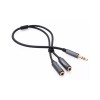 Ugreen adapter 3.5mm (M) na 2x avdio (Ž) črn - polybag Ugreen adapter 3.5mm (M) na 2x avdio (Ž) črn - polybag