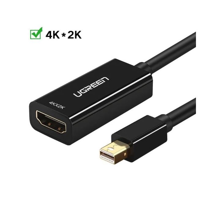 Ugreen Mini DisplayPort na HDMI (Ž) 4K adapter črn - box Ugreen Mini DisplayPort na HDMI (Ž) 4K adapter črn - box