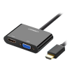 Ugreen HDMI na VGA+HDMI adapter črn - box Ugreen HDMI na VGA+HDMI adapter črn - box