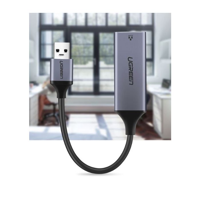 Ugreen USB 3.0 Gigabit Ethernet Adapter mrežna kartica siv - box Ugreen USB 3.0 Gigabit Ethernet Adapter mrežna kartica siv - box