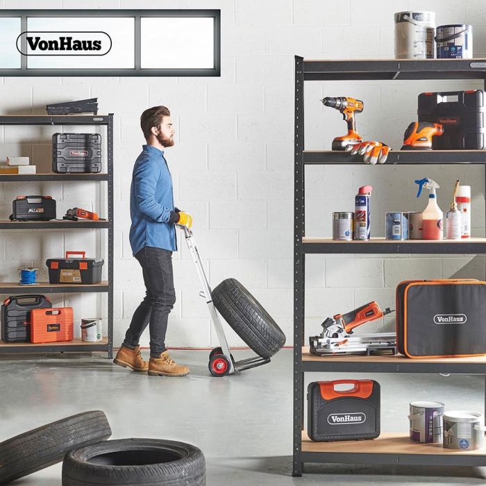 VonHaus 1.8m 5 polični regal HAMMERITE VonHaus 1.8m 5 polični regal HAMMERITE