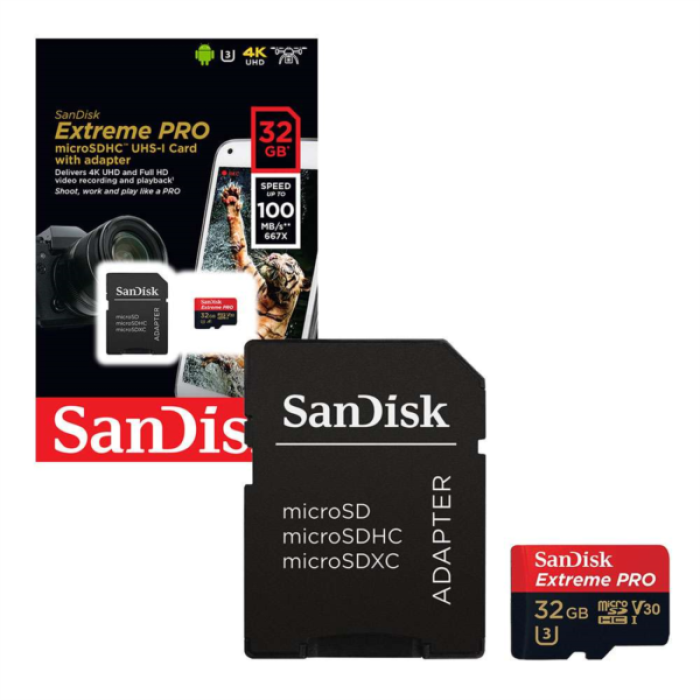 SanDisk 32GB Extreme Pro Micro SDHC A1 Class10 V30 UHS-I U3 spominska kartica SanDisk 32GB Extreme Pro Micro SDHC A1 Class10 V30 UHS-I U3 spominska kartica