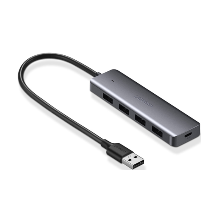 Ugreen USB Hub, USB 3.0, 4-portni srebrn - box Ugreen USB Hub, USB 3.0, 4-portni srebrn - box