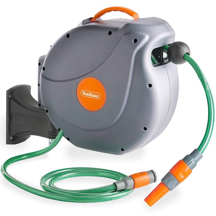 VonHaus stenski nosilec za cev 20m auto Roll-Up VonHaus stenski nosilec za cev 20m auto Roll-Up