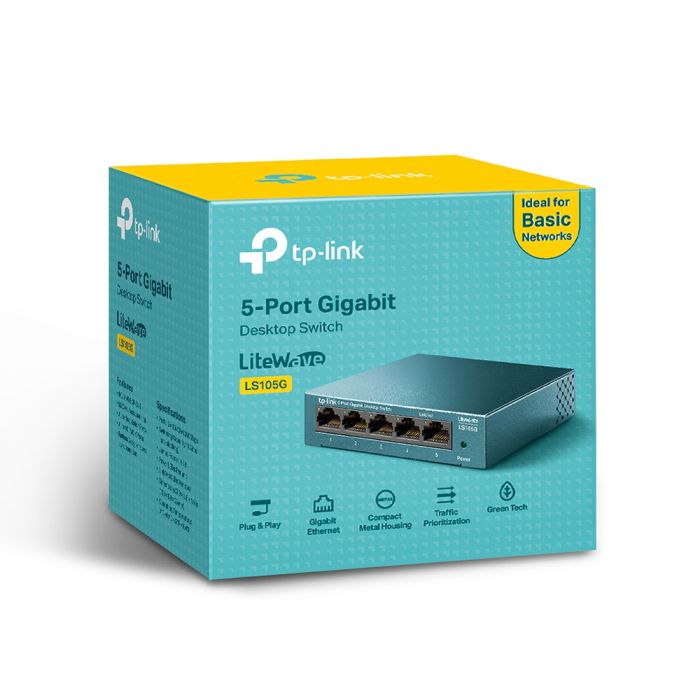 TP-LINK LS105G 5 port Gigabit mrežno stikalo / switch TP-LINK LS105G 5 port Gigabit mrežno stikalo / switch