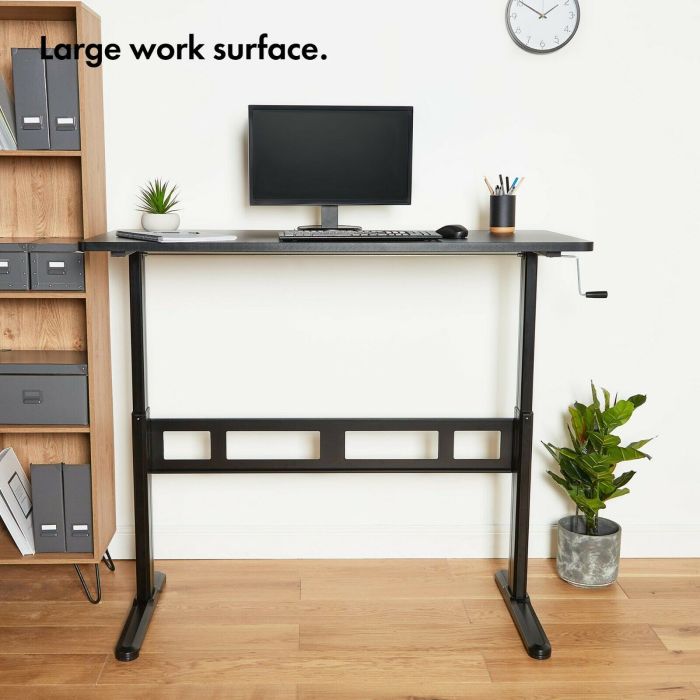 VonHaus nastavljiva Sit&Stand delovna miza črna VonHaus nastavljiva Sit&Stand delovna miza črna
