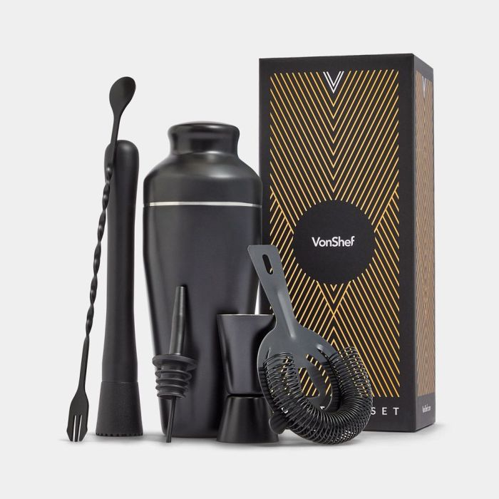 VonShef 6 delni set za koktajle Parisian, mat črn VonShef 6 delni set za koktajle Parisian, mat črn