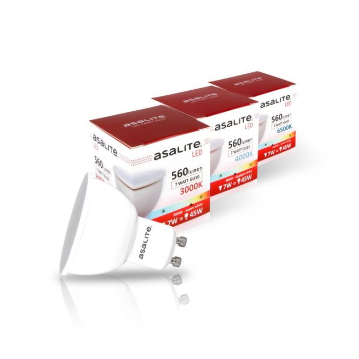 ASALITE LED sijalka GU10 7W 4000K 560lm ASALITE LED sijalka GU10 7W 4000K 560lm