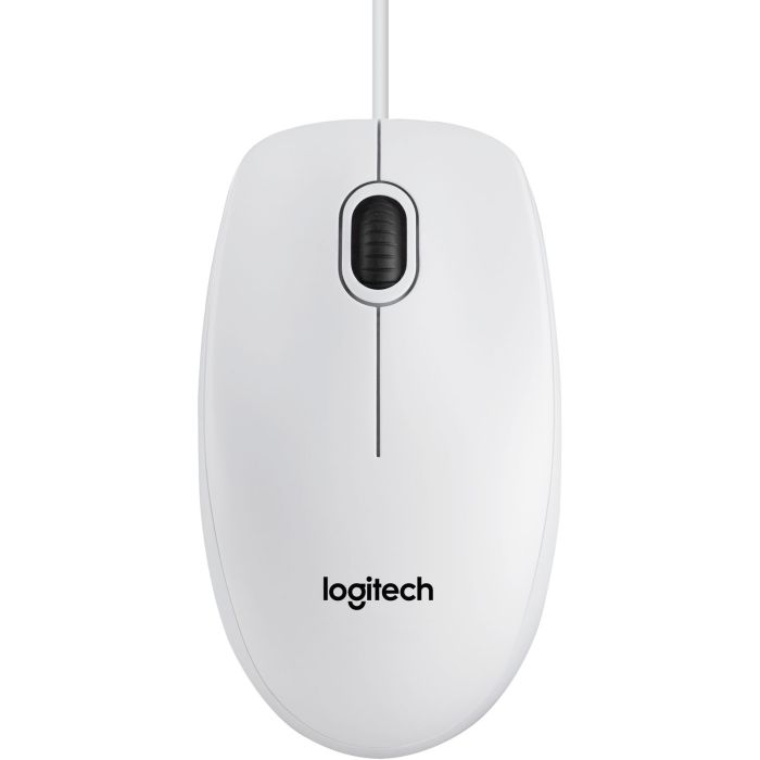 Logitech B100 optična miška, USB, bela Logitech B100 optična miška, USB, bela
