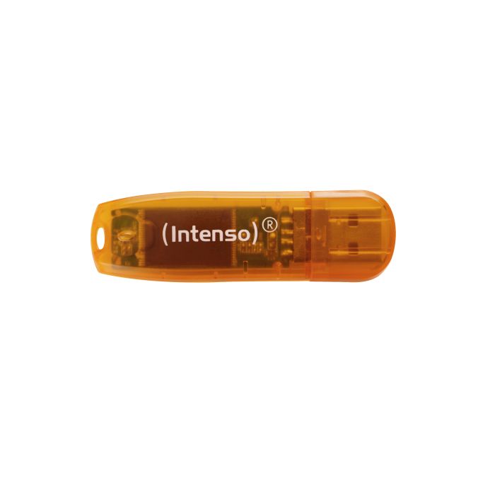 Intenso 64GB Rainbow Line USB 2.0 spominski ključek - Oranžen Intenso 64GB Rainbow Line USB 2.0 spominski ključek - Oranžen