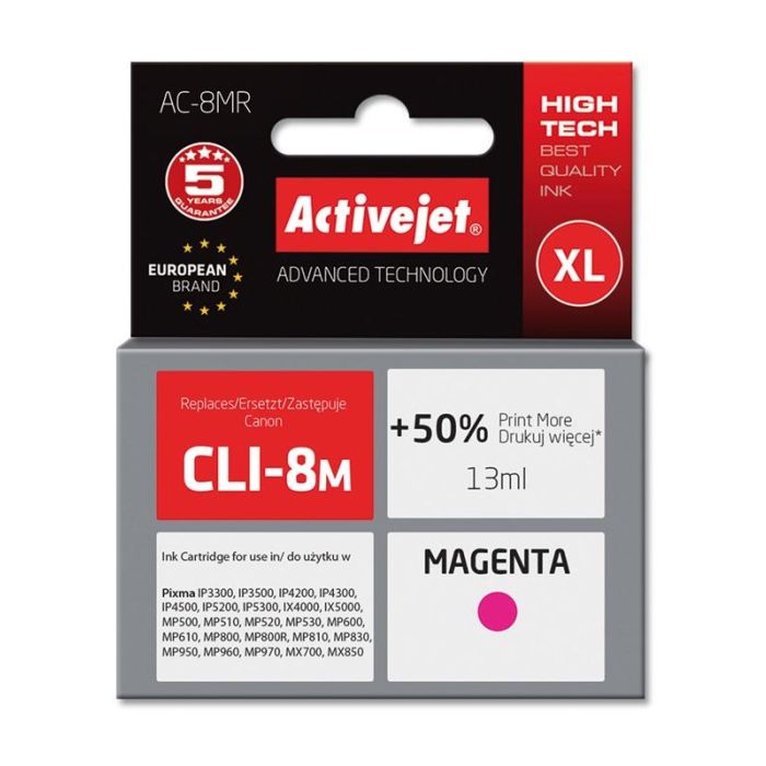 ActiveJet magenta črnilo CLI-8M ActiveJet magenta črnilo CLI-8M