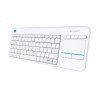 Brezžična tipkovnica Logitech K400 Plus Wireless Touch bela (Unifying, SLO gravura) Brezžična tipkovnica Logitech K400 Plus Wireless Touch bela (Unifying, SLO gravura)