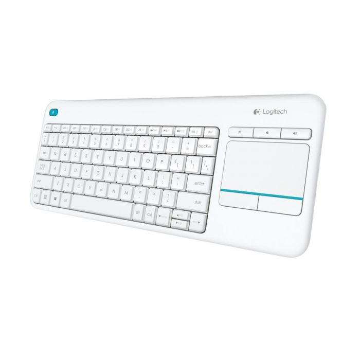 Brezžična tipkovnica Logitech K400 Plus Wireless Touch bela (Unifying, SLO gravura) Brezžična tipkovnica Logitech K400 Plus Wireless Touch bela (Unifying, SLO gravura)