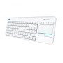 Brezžična tipkovnica Logitech K400 Plus Wireless Touch bela (Unifying, SLO gravura) Brezžična tipkovnica Logitech K400 Plus Wireless Touch bela (Unifying, SLO gravura)