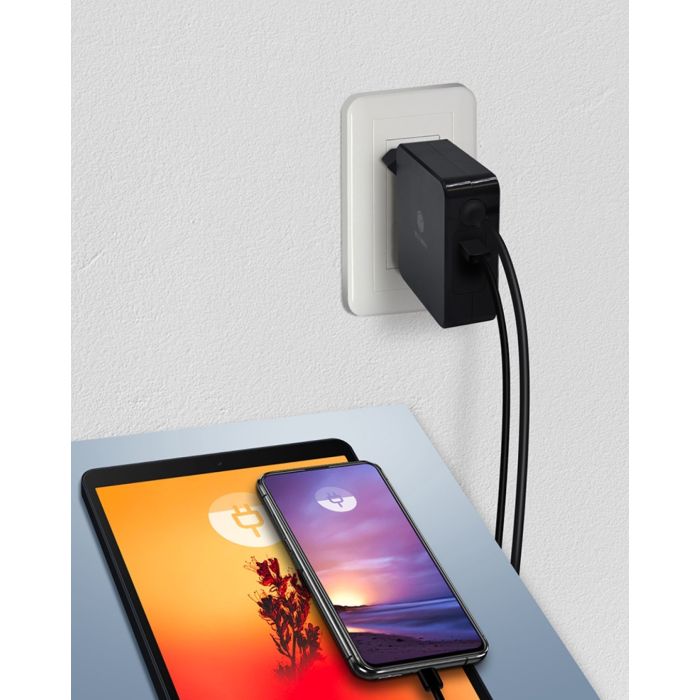 Icybox IB-PS101-PD USB-C Power Delivery 90W hitri polnilnik Icybox IB-PS101-PD USB-C Power Delivery 90W hitri polnilnik