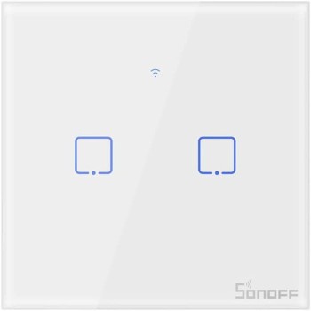 SONOFF pametno stensko stikalo Wi-Fi + RF433 dvojno T1EU2C-TX SONOFF pametno stensko stikalo Wi-Fi + RF433 dvojno T1EU2C-TX