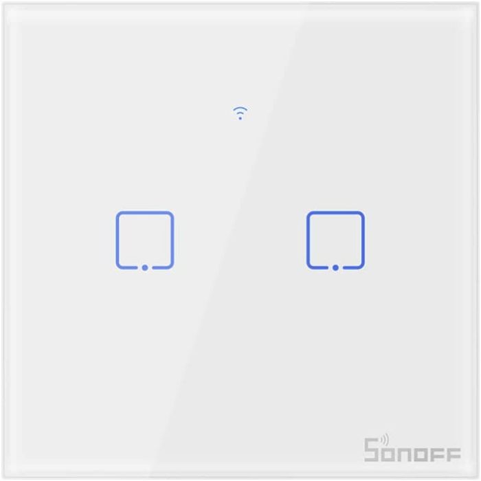 SONOFF pametno stensko stikalo Wi-Fi + RF433 dvojno T1EU2C-TX SONOFF pametno stensko stikalo Wi-Fi + RF433 dvojno T1EU2C-TX