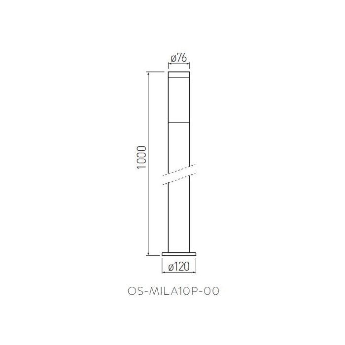 GTV zunanja talna svetilka MILAN 1xE27 230V IP54 100cm GTV zunanja talna svetilka MILAN 1xE27 230V IP54 100cm
