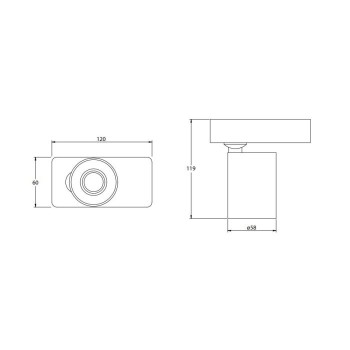 GTV reflektorska svetilka SANTO 1x GU10 220V, črna