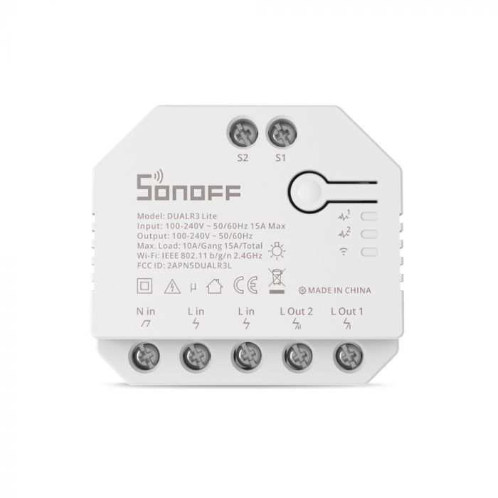 SONOFF pametno stikalo Wi-Fi 2-kanalni, nadzor motorja za rolete DUAL3LITE SONOFF pametno stikalo Wi-Fi 2-kanalni, nadzor motorja za rolete DUAL3LITE