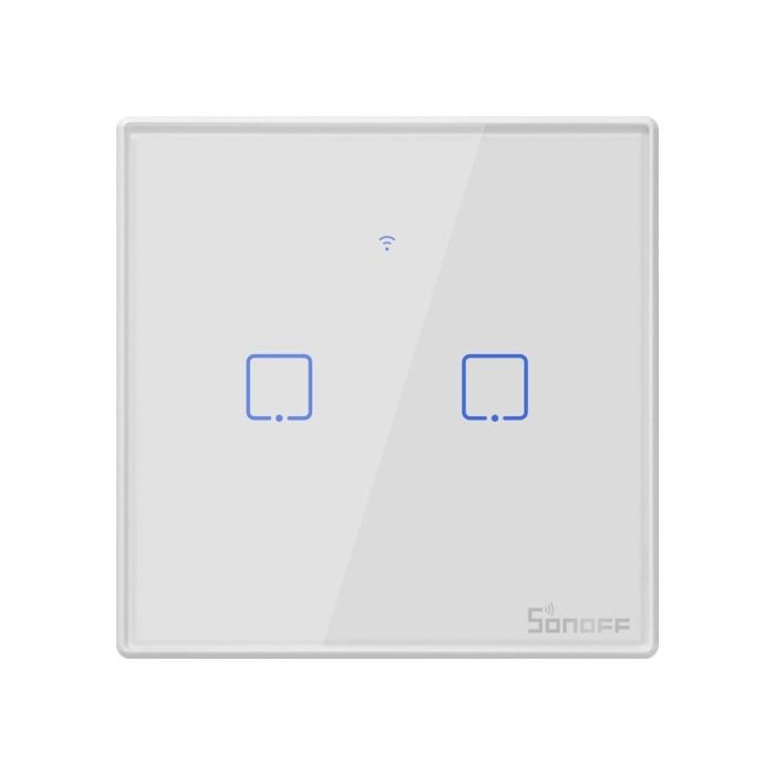 SONOFF pametno stensko stikalo Wi-Fi + RF433 dvojno T2EU2C-TX SONOFF pametno stensko stikalo Wi-Fi + RF433 dvojno T2EU2C-TX
