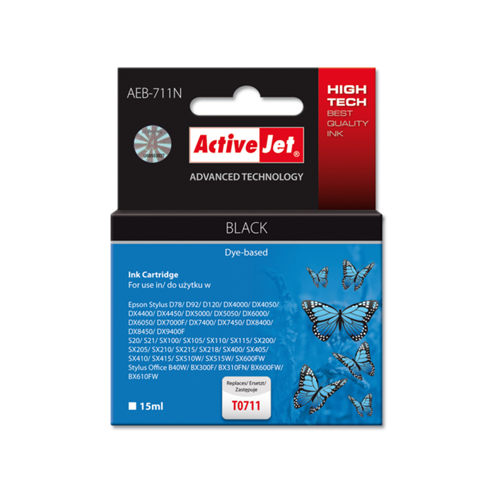 ActiveJet črno črnilo Epson T0711 ActiveJet črno črnilo Epson T0711