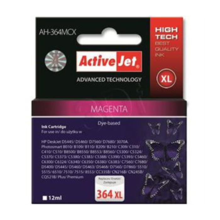 ActiveJet magenta črnilo HP CB324EE 364 XL ActiveJet magenta črnilo HP CB324EE 364 XL