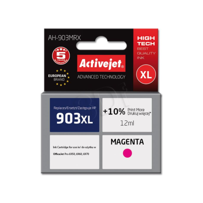 ActiveJet magenta črnilo HP 903 XL T6M07AE ActiveJet magenta črnilo HP 903 XL T6M07AE