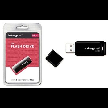 INTEGRAL BLACK 64GB USB2.0 spominski ključek INTEGRAL BLACK 64GB USB2.0 spominski ključek