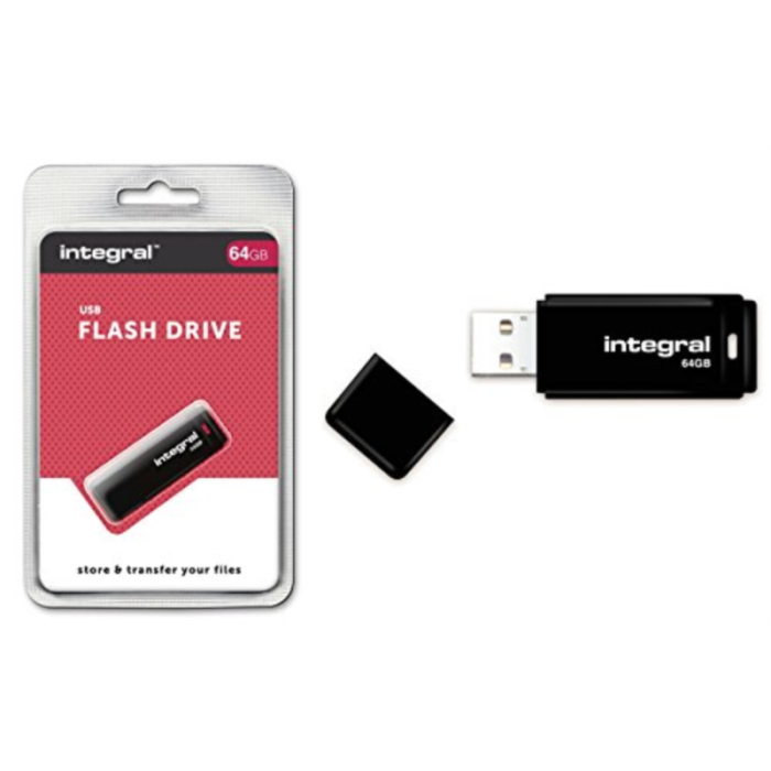 INTEGRAL BLACK 64GB USB2.0 spominski ključek INTEGRAL BLACK 64GB USB2.0 spominski ključek