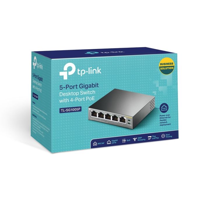 TP-Link TL-SG1005P 5-Port Gigabit Ethernet PoE stikalo TP-Link TL-SG1005P 5-Port Gigabit Ethernet PoE stikalo