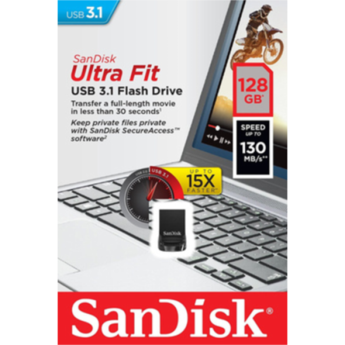 SanDisk Ultra Fit USB 128GB USB 3.1.do 400 MB/s SanDisk Ultra Fit USB 128GB USB 3.1.do 400 MB/s