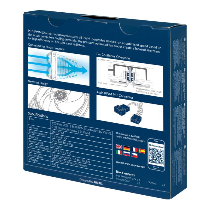 ARCTIC P12 PWM PST CO 120mm 4-pin ventilator ARCTIC P12 PWM PST CO 120mm 4-pin ventilator