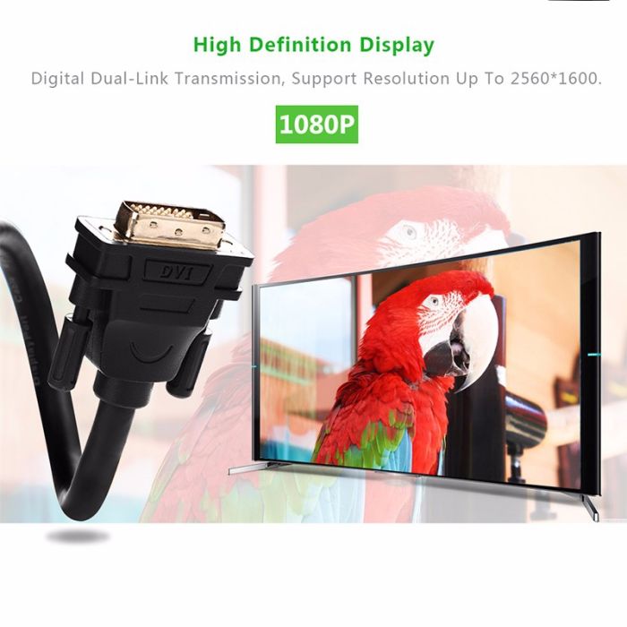 Ugreen DVI (24+1) M na M kabel 3m - polybag Ugreen DVI (24+1) M na M kabel 3m - polybag