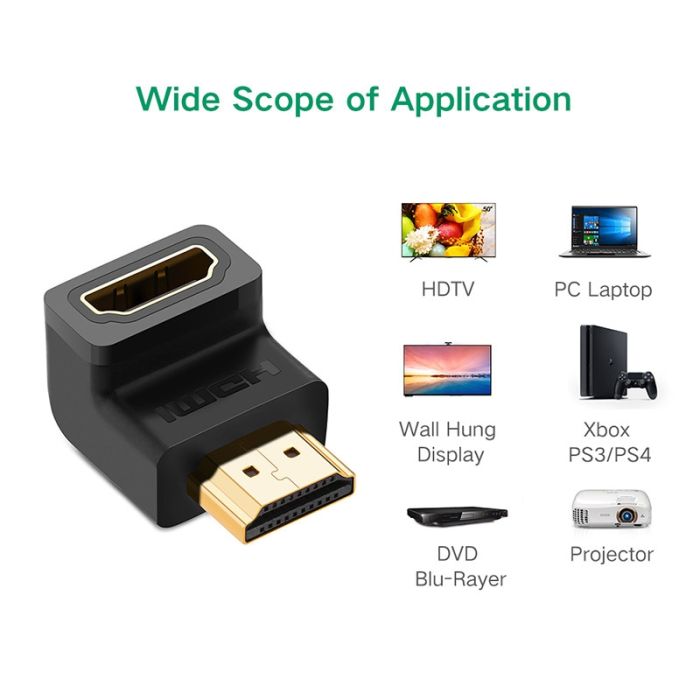 Ugreen HDMI M na Ž Adapter kotni - polybag Ugreen HDMI M na Ž Adapter kotni - polybag