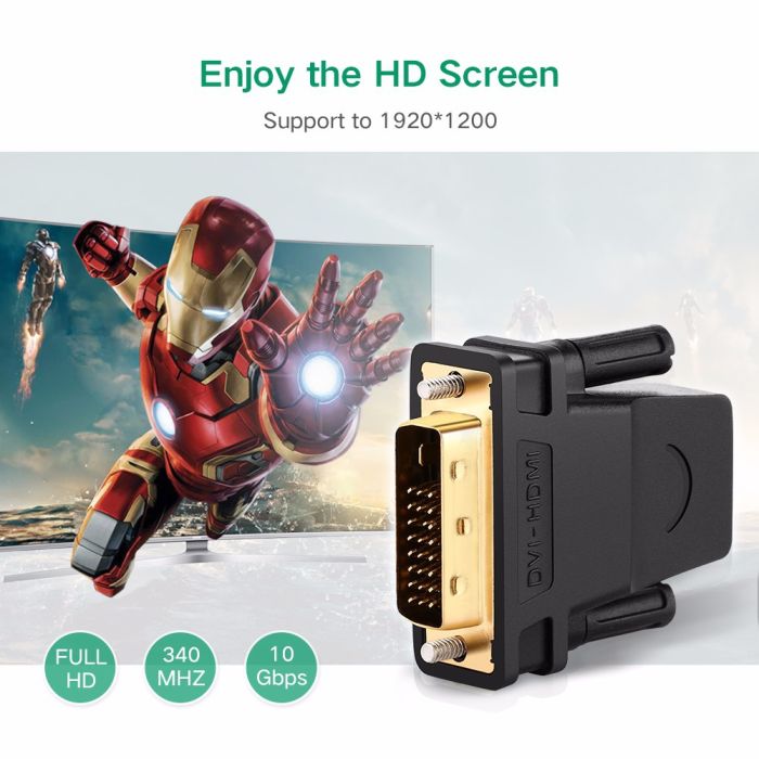 Ugreen DVI 24+1 (M) na HDMI (Ž) adapter - polybag Ugreen DVI 24+1 (M) na HDMI (Ž) adapter - polybag