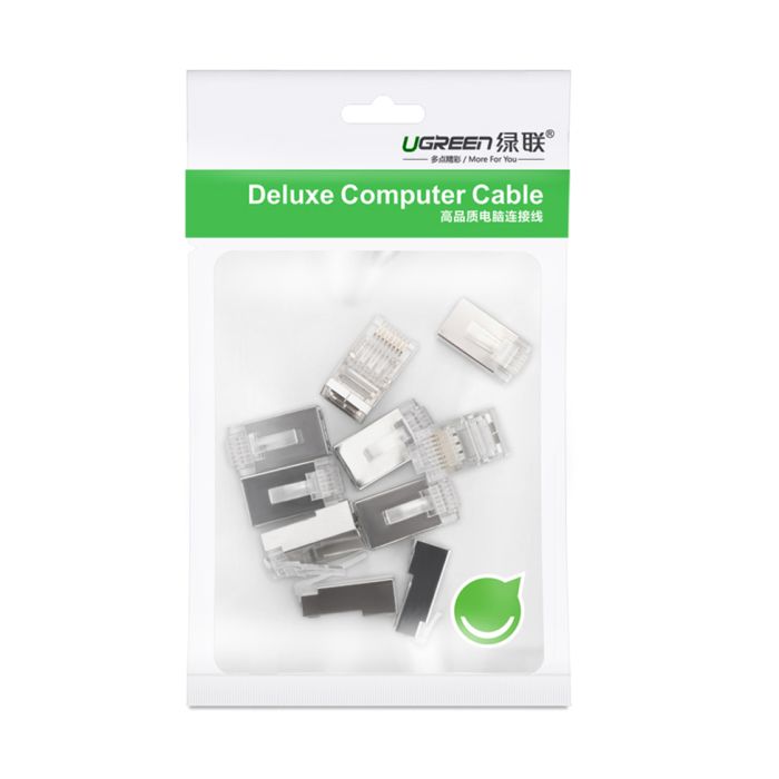 Ugreen RJ45 mrežni konektor Cat6 (paket 10kosov) - polybag Ugreen RJ45 mrežni konektor Cat6 (paket 10kosov) - polybag