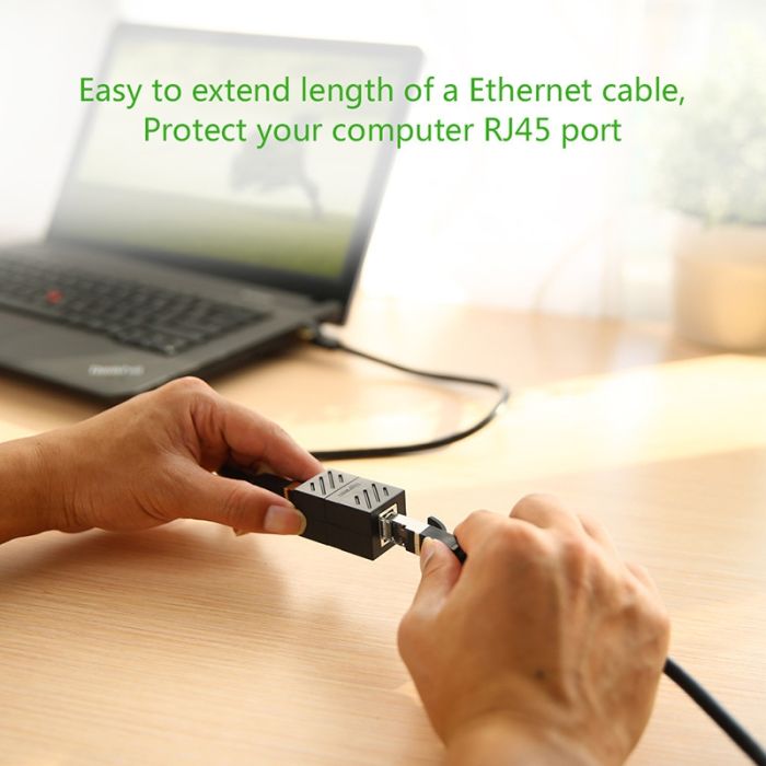 Ugreen RJ45 mrežni vtič Ž na Ž črn - polybag Ugreen RJ45 mrežni vtič Ž na Ž črn - polybag
