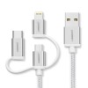 Ugreen USB 2.0 na Micro USB+Lightning+Type C (3 v 1) podatkovni kabel pleten 1,5m Ugreen USB 2.0 na Micro USB+Lightning+Type C (3 v 1) podatkovni kabel pleten 1,5m