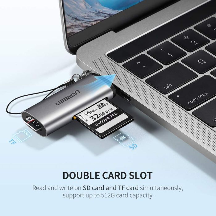 Ugreen USB-C OTG čitalec kartic TF/SD - box Ugreen USB-C OTG čitalec kartic TF/SD - box