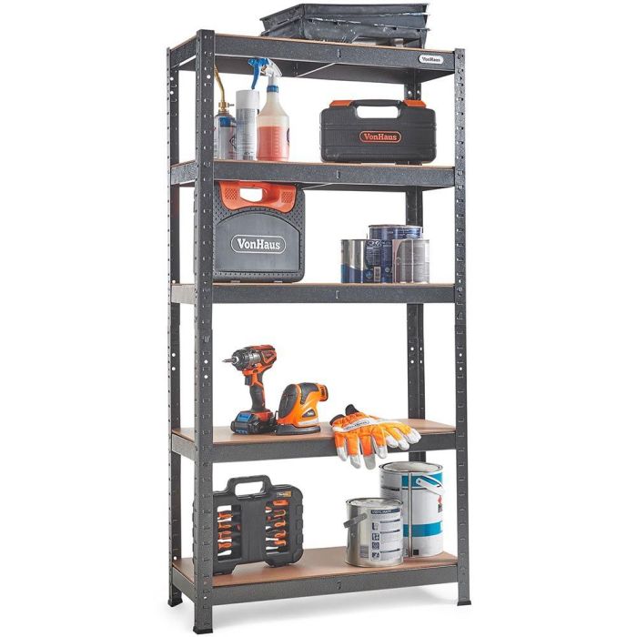 VonHaus 1.5m 5 polični regal HAMMERITE VonHaus 1.5m 5 polični regal HAMMERITE
