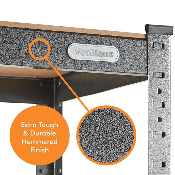 VonHaus 1.5m 5 polični regal HAMMERITE VonHaus 1.5m 5 polični regal HAMMERITE