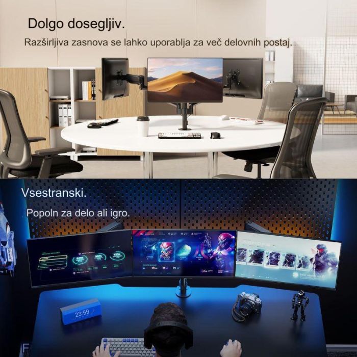 VonHaus trojni namizni nosilec do diagonale 27 plinska vzmet VonHaus trojni namizni nosilec do diagonale 27 plinska vzmet