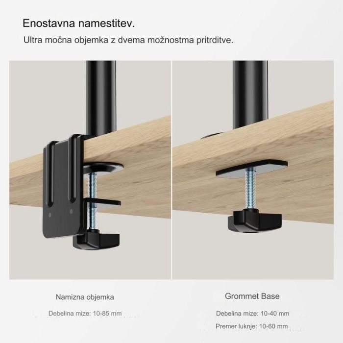VonHaus trojni namizni nosilec do diagonale 27 plinska vzmet VonHaus trojni namizni nosilec do diagonale 27 plinska vzmet