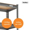 VonHaus Extra Wide 1.8m 5 polični regal VonHaus Extra Wide 1.8m 5 polični regal