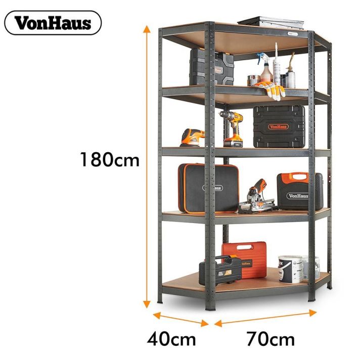 VonHaus kotni regal s 5 policami VonHaus kotni regal s 5 policami